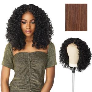 Sensationnel Butta Lace Wigs – Unit 5 Extra Wide 5 Inch Deep Parting Synthetic Preplucked Hairline Glueless Lacefront (1B OFFBLACK)(FLAMBOYAGECHOCOLATE)