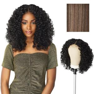 Sensationnel Butta Lace Wigs – Unit 5 Extra Wide 5 Inch Deep Parting Synthetic Preplucked Hairline Glueless Lacefront (1B OFFBLACK)(FLAMBOYAGEMOCHA)
