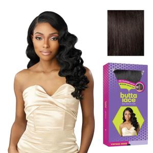 Sensationnel Butta Lace Wigs – Vintage Rider Extra Wide 5 Inch Deep Parting Synthetic Preplucked Hairline Glueless Lacefront (1 JETBLACK)(2 DARKBROWN)