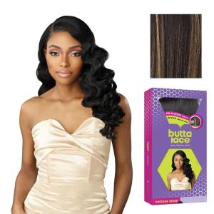 Sensationnel Butta Lace Wigs – Vintage Rider Extra Wide 5 Inch Deep Parting Synthetic Preplucked Hairline Glueless Lacefront (1 JETBLACK)(BALAYAGEGOLD)