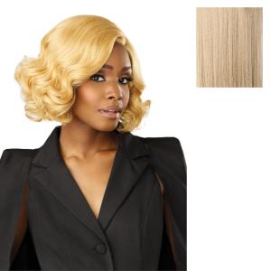 Sensationnel Chicbob Lace Frontwig – Bob Unit 5 Face Framing Glueless Wig Wide 5 Inch Deep Part Synthetic Preplucked Hairline (1 JETBLACK)(BEIGEBLONDE)
