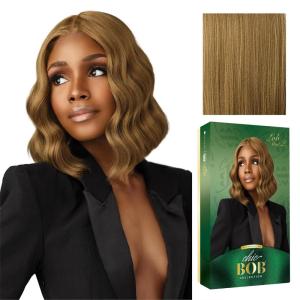 Sensationnel Chicbob Lace Frontwig – Lob Unit 2 Face Framing Glueless Wig Wide 5 Inch Deep Part Synthetic Preplucked Hairline (LIGHTASHBROWN)(CARAMELBLONDE)