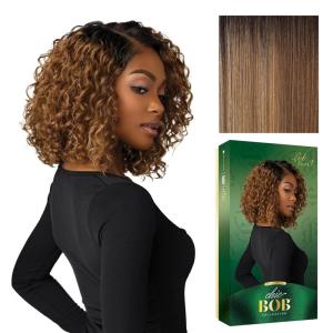 Sensationnel Chicbob Lace Frontwig – Lob Unit 3 Face Framing Glueless Wig Wide 5 Inch Deep Part Synthetic Preplucked Hairline (1 JETBLACK)(FLAMBOYAGEBLONDE)