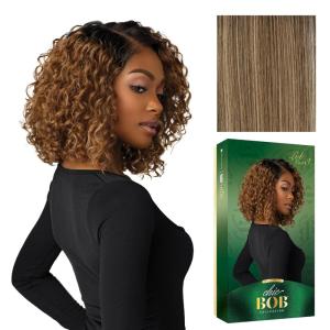 Sensationnel Chicbob Lace Frontwig – Lob Unit 3 Face Framing Glueless Wig Wide 5 Inch Deep Part Synthetic Preplucked Hairline (1 JETBLACK)(FLAMBOYAGESAND)
