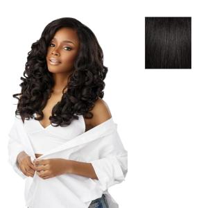 Sensationnel Curls kinksandco synthetic bundles – latisha curl quick weave hair or pony styles for natural 3c to 4c hair textures (14 16 18 inch, 1 JETBLACK)(1B OFFBLACK)
