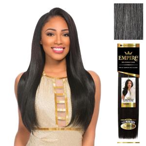 Sensationnel Empire yaki human hair – Tangle Free Weaving for Quick Weave and Sew in Styles for Faux Highlights and Fauxmiddlepart Leave Out – 1 Pack (18 inch, 1B OFFBLACK)(M44)
