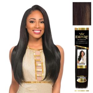 Sensationnel Empire yaki human hair – Tangle Free Weaving for Quick Weave and Sew in Styles for Faux Highlights and Fauxmiddlepart Leave Out – 1 Pack (18 inch, 1B OFFBLACK)(BL/DARKBLONDE)