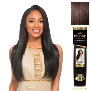Sensationnel Empire yaki human hair – Tangle Free Weaving for Quick Weave and Sew in Styles for Faux Highlights and Fauxmiddlepart Leave Out – 1 Pack (18 inch, 1B OFFBLACK)(S1B/33)