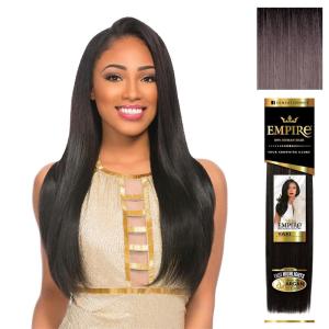 Sensationnel Empire yaki human hair – Tangle Free Weaving for Quick Weave and Sew in Styles for Faux Highlights and Fauxmiddlepart Leave Out – 1 Pack (18 inch, 1B OFFBLACK)(T1B/MATTELAVENDER)