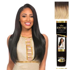 Sensationnel Empire yaki human hair – Tangle Free Weaving for Quick Weave and Sew in Styles for Faux Highlights and Fauxmiddlepart Leave Out – 1 Pack (18 inch, 1B OFFBLACK)(T1B/613)