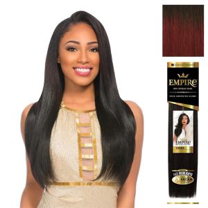 Sensationnel Empire yaki human hair – Tangle Free Weaving for Quick Weave and Sew in Styles for Faux Highlights and Fauxmiddlepart Leave Out – 1 Pack (18 inch, 1B OFFBLACK)(T1B/BG)