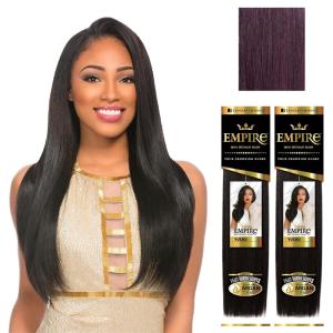 Sensationnel Empire yaki human hair – Tangle Free Weaving for Quick Weave and Sew in Styles for Faux Highlights and Fauxmiddlepart Leave Out – 2 Pack (14 inch, T2/27/613)(99J)