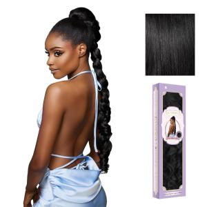 Sensationnel Glamora Glam Updo Hairpiece – Unit 1 Ready to Wear Synthetic with Adjustable Drawstring Cap (1 JETBLACK)(1 JETBLACK)