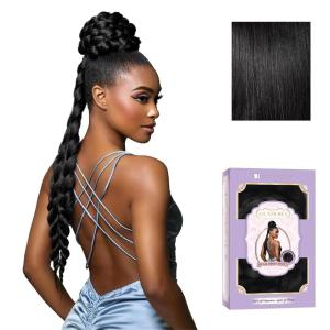 Sensationnel Glamora Glam Updo Hairpiece – Unit 3 Ready to Wear Synthetic Bun with Adjustable Drawstring Cap (1 JETBLACK)(1 JETBLACK)