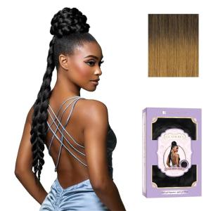 Sensationnel Glamora Glam Updo Hairpiece – Unit 3 Ready to Wear Synthetic Bun with Adjustable Drawstring Cap (1 JETBLACK)(SM2/27)