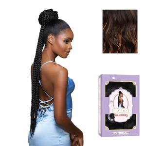Sensationnel Glamora Glam Updo Hairpiece – Unit 5 Ready to Wear Synthetic Bun with Adjustable Drawstring Cap (1 JETBLACK)(F1B/30)