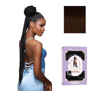 Sensationnel Glamora Glam Updo Hairpiece – Unit 5 Ready to Wear Synthetic Bun with Adjustable Drawstring Cap (1 JETBLACK)(SM2/30)