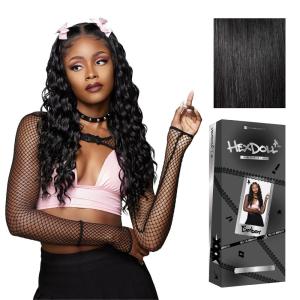 Sensationnel HexDoll 13X4 Lace Wig – Ember Lacefrontal Glueless Synthetic with Natural Density Preplucked Hairline (1 JETBLACK)(1 JETBLACK)