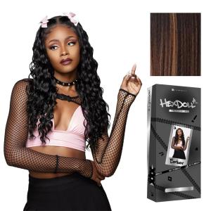 Sensationnel HexDoll 13X4 Lace Wig – Ember Lacefrontal Glueless Synthetic with Natural Density Preplucked Hairline (1 JETBLACK)(BALAYAGECHOCOLATE)
