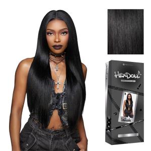 Sensationnel HexDoll 13X4 Lace Wig – Lilith Lacefrontal Glueless Synthetic with Natural Density Preplucked Hairline (1 JETBLACK)(1 JETBLACK)