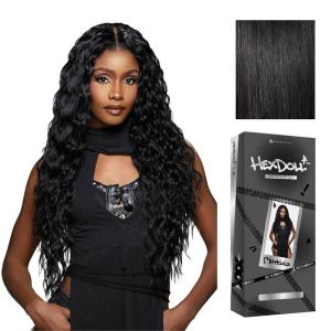 Sensationnel HexDoll 13X4 Lace Wig – Morticia Lacefrontal Glueless Synthetic with Natural Density Preplucked Hairline (1 JETBLACK)(1 JETBLACK)