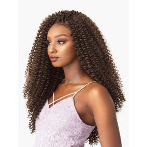 Sensationnel Lulutress Crochet Braiding Hair – Water Wave 18 Inch Fully Folded Diy All Kanekalon Synthetic Locs Twists (1 JETBLACK)(4 MEDBROWN)