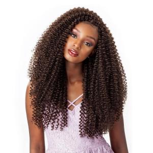 Sensationnel Lulutress Crochet Braiding Hair – Water Wave 18 Inch Fully Folded Diy All Kanekalon Synthetic Locs Twists (1 JETBLACK)(613 BLONDE)
