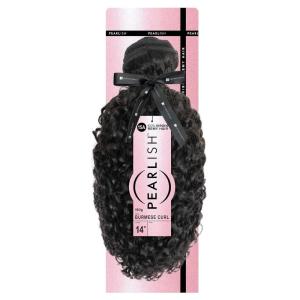 Sensationnel Pearlish bundle human hair – burmese curl deep pearl conditioned 15a soft remy beauty supply sew in or glue on bundles (10 inch, NATURAL)(NATURAL/BLACK)
