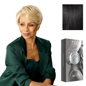 Sensationnel Platinum Glow 13X6 Wig – Beline Lacefrontal Glueless human hair blend Preplucked Hairline (1 JETBLACK)(1 JETBLACK)