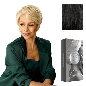 Sensationnel Platinum Glow 13X6 Wig – Beline Lacefrontal Glueless human hair blend Preplucked Hairline (1 JETBLACK)(SHIMMERINGPEARL)