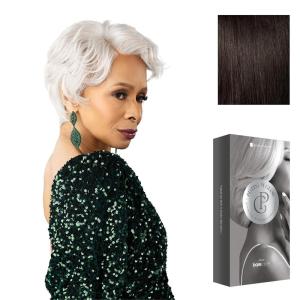 Sensationnel Platinum Glow 13X6 Wigs – Delphine Lacefrontal Glueless human hair blend Preplucked Hairline (1 JETBLACK)(2 DARKBROWN)