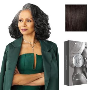 Sensationnel Platinum Glow 13X6 Wigs – Josephine Lacefrontal Glueless human hair blend Preplucked Hairline (1 JETBLACK)(2 DARKBROWN)