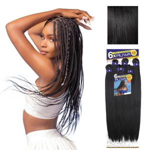 Sensationnel Ruwa Prestretched Braiding Hair – 6x 48 Inch Water Repellent Kanekalon Fast Dry Synthetic Sports Itch Free (1 JETBLACK)(1 JETBLACK)