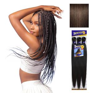 Sensationnel Ruwa prestretched braiding hair – 3x 48 inch water repellent kanekalon fast dry synthetic sports itch free (3 pack, 1 JETBLACK)(4 MEDBROWN)