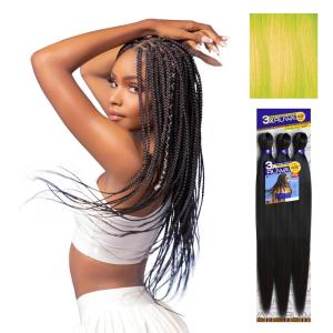 Sensationnel Ruwa prestretched braiding hair – 3x 48 inch water repellent kanekalon fast dry synthetic sports itch free (3 pack, 1 JETBLACK)(NLIME)