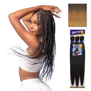 Sensationnel Ruwa prestretched braiding hair – 3x 48 inch water repellent kanekalon fast dry synthetic sports itch free (3 pack, 1 JETBLACK)(SM1B/30/27)