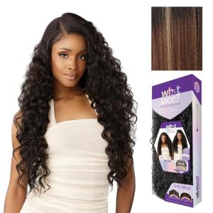 Sensationnel What Lace 13X6 Wig – Kelani Lacefrontal Hand Tied Glueless Synthetic with Natural Density Preplucked Hairline (1 JETBLACK)(BALAYAGEMOCHA)