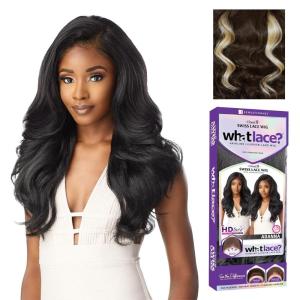 Sensationnel What Lace 13X6 Wigs – Adanna Lacefrontal Hand Tied Glueless Synthetic With Natural Density Preplucked Hairline (1 JETBLACK)(MONEYPIECE PLATINUM)