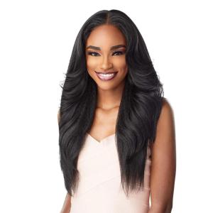 Sensationnel What Lace 13X6 Wigs – Dasha Lacefrontal Hand Tied Glueless Synthetic with Natural Density Preplucked Hairline (FLAMBOYAGEBLONDE)(MP/CARAMEL)
