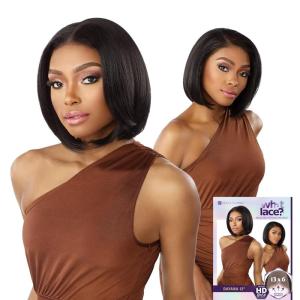 Sensationnel What Lace 13X6 Wigs – Dayana 12 Inch Human Hair Blend Lacefrontal Glueless Synthetic With Natural Density Preplucked Hairline (COLORMELTMOCHA)(COLORMELTMOCHA)