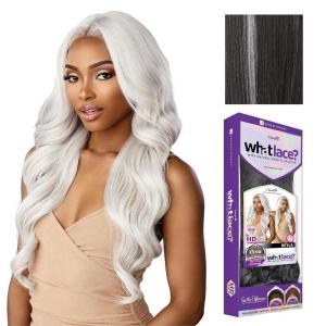 Sensationnel What Lace 13X6 Wigs – Deyla Lacefrontal Hand Tied Glueless Synthetic With Natural Density Preplucked Hairline (1 JETBLACK)(BALAYAGEPLATINUM)