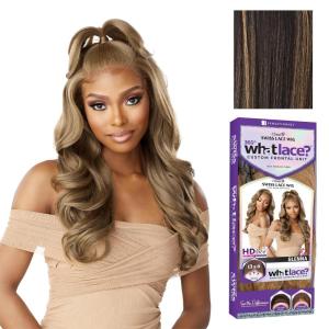 Sensationnel What Lace 13X6 Wigs – Glenna Lacefrontal Hand Tied Glueless Synthetic With Natural Density Preplucked Hairline (1 JETBLACK)(BALAYAGEGOLD)