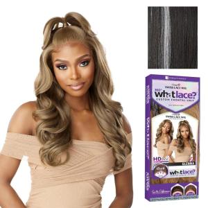 Sensationnel What Lace 13X6 Wigs – Glenna Lacefrontal Hand Tied Glueless Synthetic With Natural Density Preplucked Hairline (1 JETBLACK)(BALAYAGEPLATINUM)