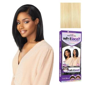 Sensationnel What Lace 13X6 Wigs – Tyrina Lacefrontal Hand Tied Glueless Synthetic With Natural Density Preplucked Hairline (1 JETBLACK)(Light Blonde 613)