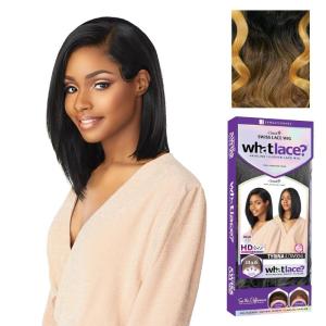 Sensationnel What Lace 13X6 Wigs – Tyrina Lacefrontal Hand Tied Glueless Synthetic With Natural Density Preplucked Hairline (1 JETBLACK)(MP/GOLD)