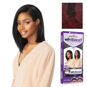 Sensationnel What Lace 13X6 Wigs – Tyrina Lacefrontal Hand Tied Glueless Synthetic With Natural Density Preplucked Hairline (1 JETBLACK)(MP/WINE)