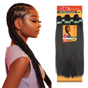 Sensationnel X-pression Prestretched Braiding Hair – 6x Braid 48 Inch All Kanekalon Flame Retardant Synthetic for Box Braids and Twists (1 JETBLACK)(27 HONEYBLONDE)