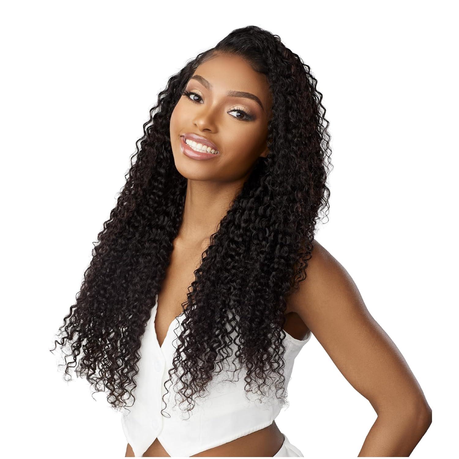 imageSensationnel 13A 13X4 Lace Frontalwigs Bohemian 20 Inch Human Hair 13A Unprocessed Glueless Straight Preplucked Hairline NATURALNATURALBLACK