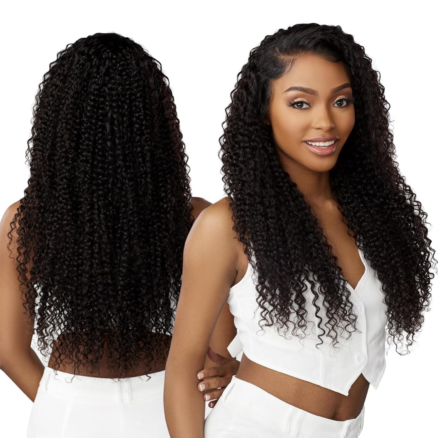 imageSensationnel 13A 13X4 Lace Frontalwigs Bohemian 28 Inch Human Hair 13A Unprocessed Glueless Straight Preplucked Hairline NATURALNATURALBLACK