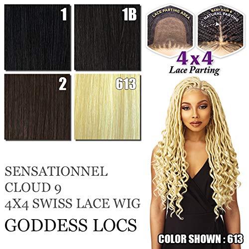 imageSensationnel Cloud9 4X4 Braided Wig Goddess Locs Hand Tied Swiss Lace Braided Wig With Large Parting Area 2 DARKBROWN2 DARKBROWN